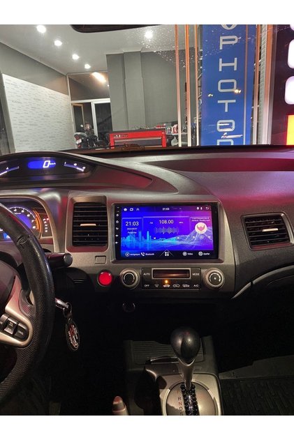 HONDA CIVIC FD6 9 İNÇ 2006-12 UYUMLU ANDROID MULTİMEDYA GERÇEK 2-32 KABLOSUZ CARPLAY GERİ GÖRÜŞ