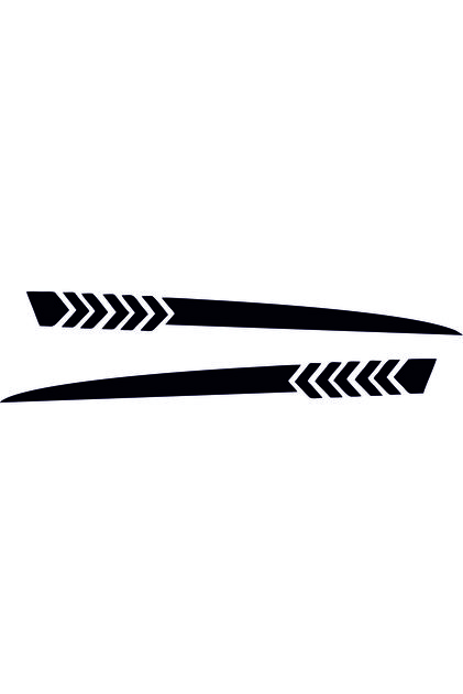 Engine Side Line 5 Auto Sticker (30X 3cm Sag Left)
