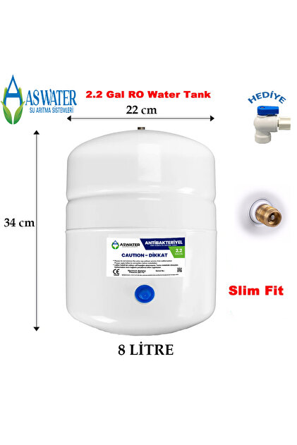 Su Arıtma Cihazı Çelik Su Tankı 2.2 Galon 8lt Tank