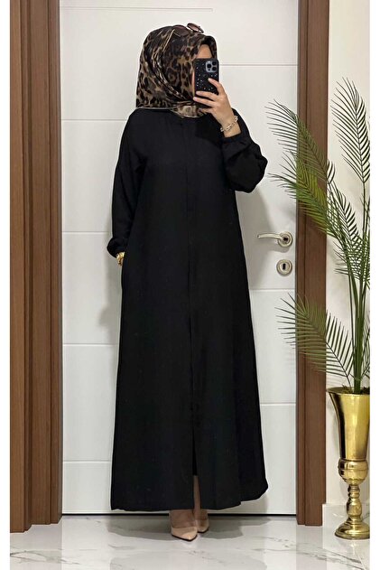 modasura 3011 k 65 siyah ferace kap yeni sezon büyük beden