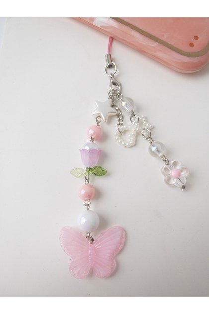 Butterfly Detailed Phone Charm Phone Strap