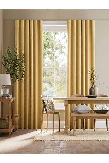 Blackout Light-Proof Background Curtain Mustard Non-Pleated Blackout Sunshade (Widthxlength)