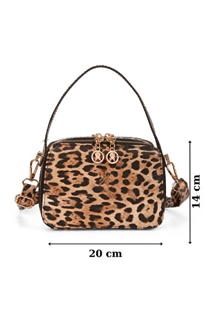 Shoulder Bag Leopard Women's Luna Baguette Hand 201