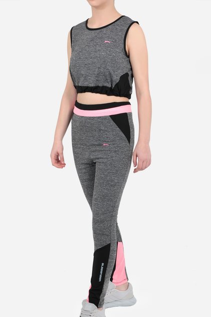Desi Girls' Leggings Set Dark Gray