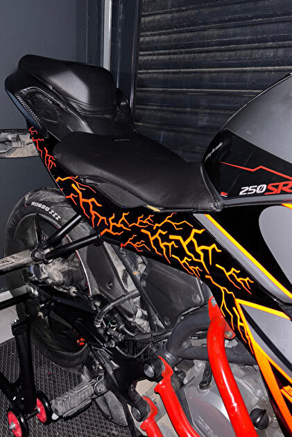 Banxtre Motor ve Kask için Reflektörlü Kırmızı Yıldırım Şimşek