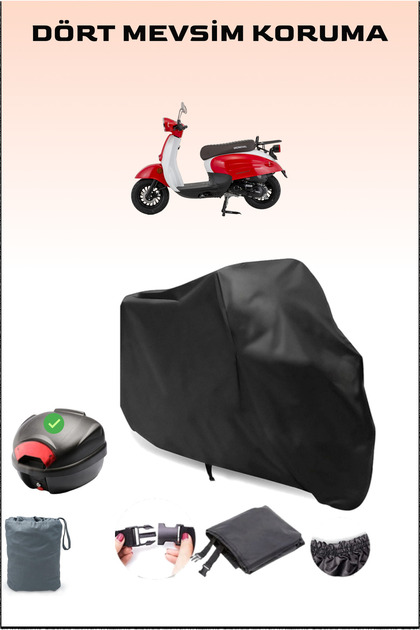 Black Mondial 50 Turismo Motorcycle Tarpaulin Rear Bag Compatible