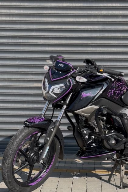 Orafol Purple Color Complete Sticker Set for Tvs Raider 125 (49 Pieces)