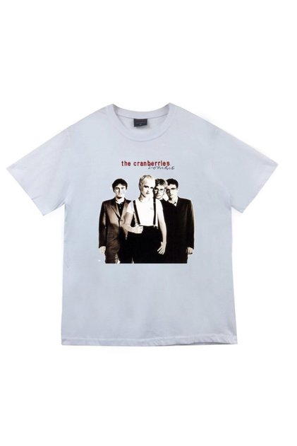 Unisex White the Cranberries Printed T-Shirt