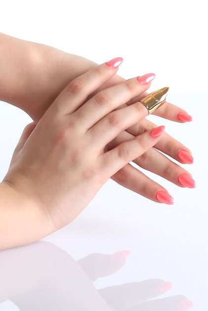Women's Lacquer Plated Long Nail Ring