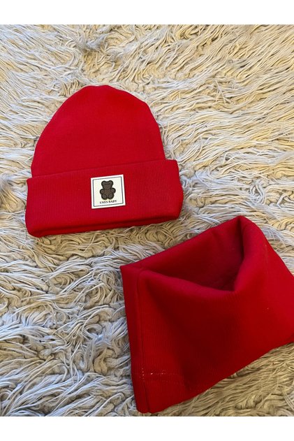 Stretchy Camisole Double Layer Label Detailed Beret Neck Collar Set of 2