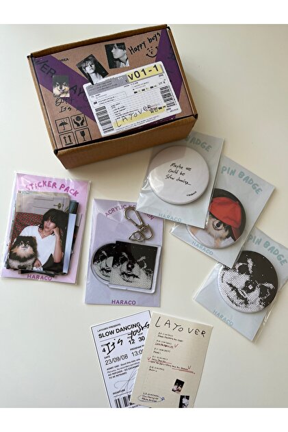 Hara Company Bts Taehyung Layover Albüm Set ( Rozet, Anahtarlık