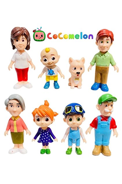 tmtoysandmore 8 Adet Çocuk Oyuncakları Cocomelon aile Karakter Et