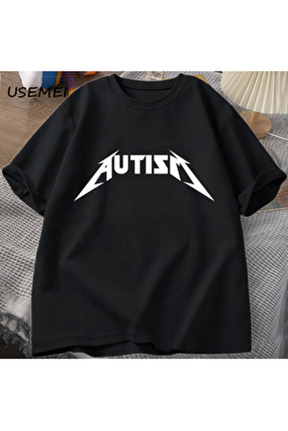 Drippy Otizm Meme T Shirt pamuk komik mizah içe dönük t-shirt erkekler ...