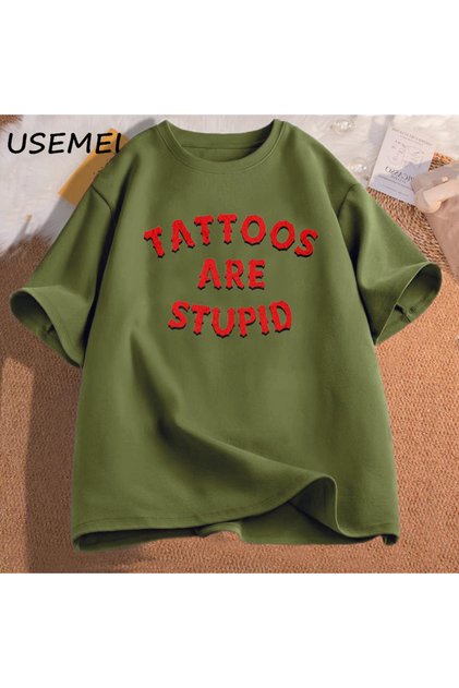T-Shirt Humor Funny Tattoo Proverbs Sarcasm Quote Graphic Tees for Women Men Casual