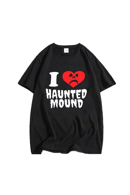 Sematary ben aşk perili höyük t-shirt popüler Trend kalp şekli baskı T Shirt erkekler için ko