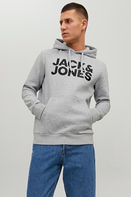 Jack & Jones Essentals Hooded Overhead Sweat N Black | Sweatshrts - View #8