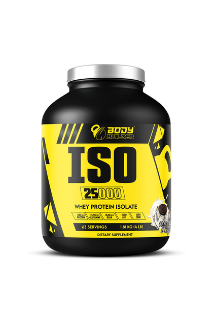 Iso 25000 Whey protein isolate, Cookies and Cream, 4 LB, 25 g of Whey Protein Per Serving