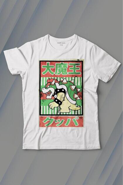 Super Mario Bowser Japanese Poster Printed T-Shirt Kids T-shirt