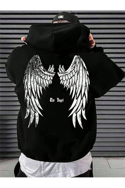 Unisex Angel Wing Printed Sweatshirt