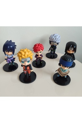 BANDAI Naruto Actıon Fıgure - Anıme Manga Figür Biblo 8 Cm - 6 Lı