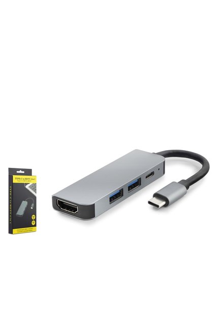 Hdx7840 Type-c To Hdtv Hdmı 4k 30hz Type-c 2*usb3.0 4ın1 Gri