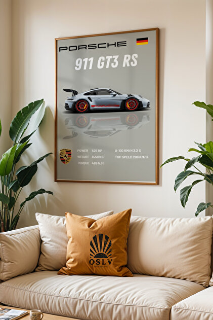 Osliva Shop Porsche 911 GT3 RS Poster, Çerçevesiz Poster, Porsche