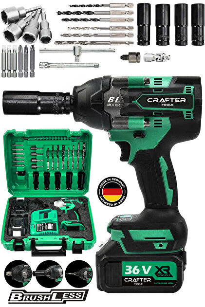 CRAFTERTOOLS Germany 800Nm 36Volt 5Ah Akülü Torklu Somun Sıkma