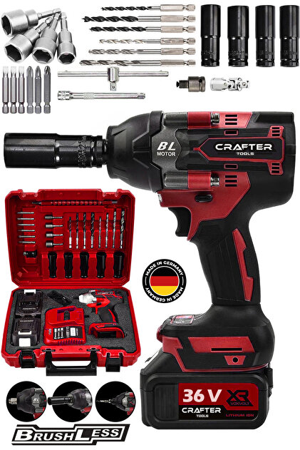 CRAFTERTOOLS Germany 800Nm 36Volt 5Ah Akülü Torklu Somun Sıkma
