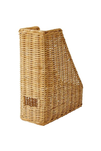 Trummıs Handmade Rattan Box Folder File Magazine Holder Paperwork Magazine File
