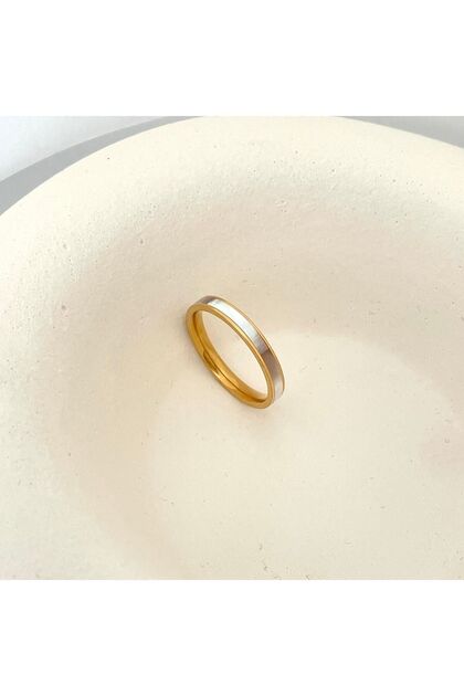 Pearlescent Thin Strip Steel Ring