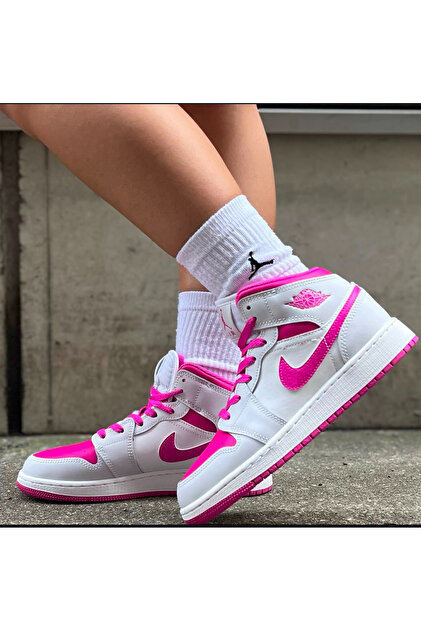 Nike Air Jordan 1 Mid Bred Toe (W) Unisex Spor Ayakkabı - Fiyatı