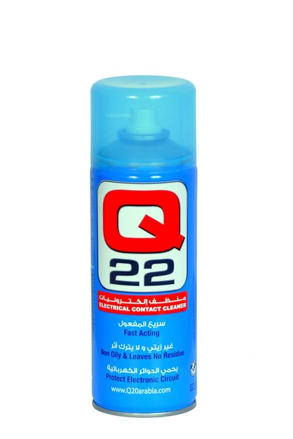 Q Electrical Contact Cleaner Spray 400 ml, Fast-Drying No-Residue Cleaner for Electronics and Contacts, Removes Flux Residue Oil Dirt and Condensation, 360-Degree Spray Works at Any Angle
