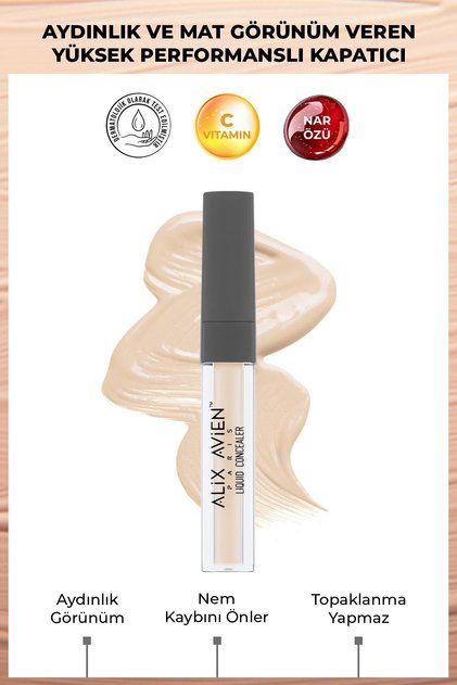 Likit Göz Altı Kapatıcısı - Açık Ten Nötr Cilt Alt Tonu - Liquid Concealer 101 Light Ivory