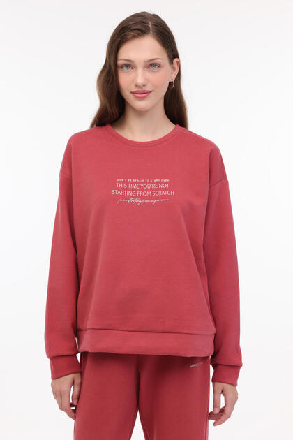 Lumberjack WL CAMILA 17CT694 4PR PASTEL BORDO Kadın Sweatshirt