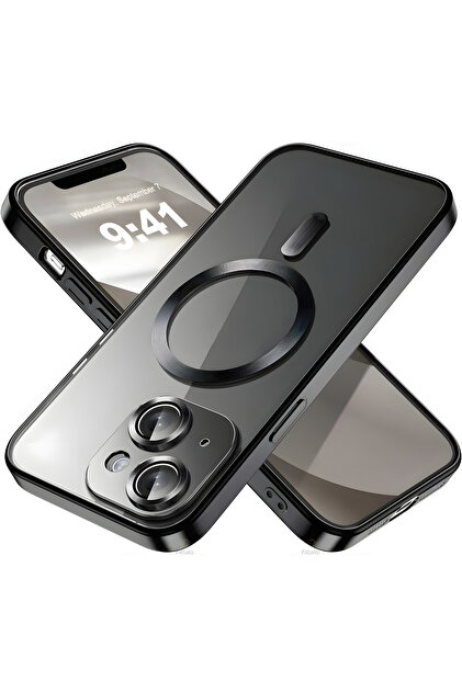 Fibaks iPhone 14 Plus/15 Plus Kılıf Kamera Lens Korumalı Magsafe