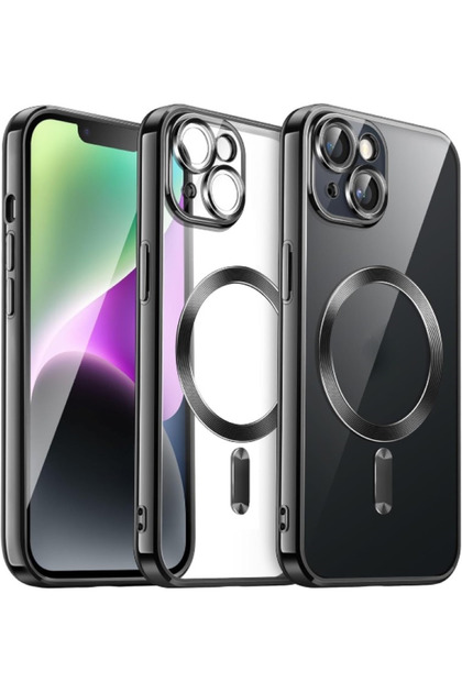 Fibaks iPhone 14 Plus/15 Plus Kılıf Kamera Lens Korumalı Magsafe
