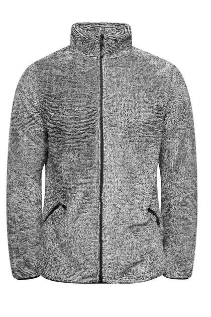 Siena Men's Full Zip Striped Fleece Bone
