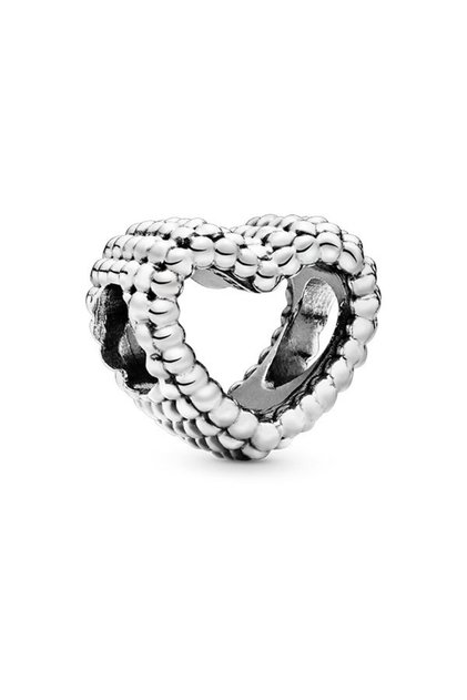 Boncuklu Kalp Küresi 925 Ayar Gümüş Charm