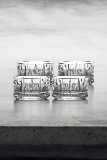 Bianca Set of 4 Crystal Glass Bowl Snack Bowls 460 ml
