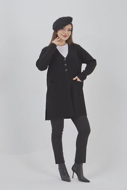 Women's Araboy Knitwear Seasonal Pocket Stretchy Lycra Cardigan