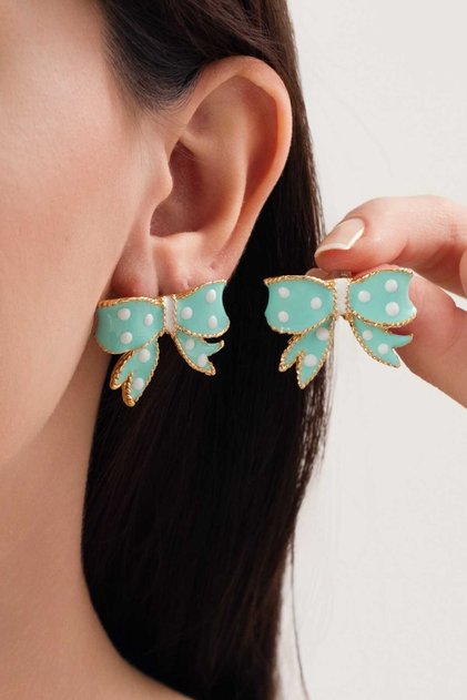 Women's Bow Colored Earrings
