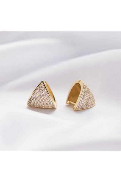 Stylish Modern Design Earrings with Zirconium Stone