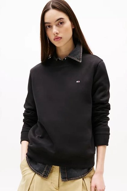Women's Crew Neck Sweatshirt - Black
