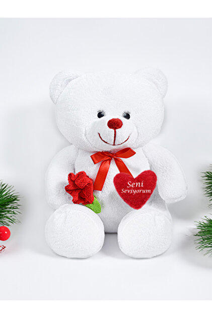 Princess Teddybear ぬいぐるみ Princess Bear 75 cm Beyaz,Pembe,Kırmızı Peluş Sevgi Ayıcığı