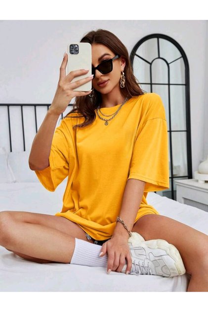 Women's Tshirt Comfortable Fit Plain Unprinted Cotton Crew Neck Summer Daily Wear