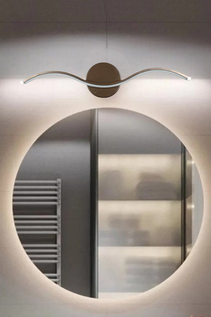 Wave Modern Design Brown Daylight Led Bathroom - Kitchen - Living Room Led Wall Sconce