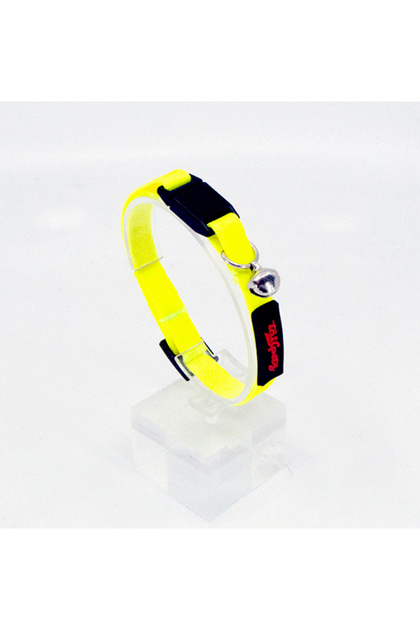 Cat Collar Rattle Neon Yellow