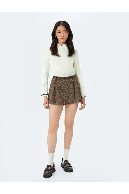Hair Knitting Sweater Long Sleeve Crew Neck