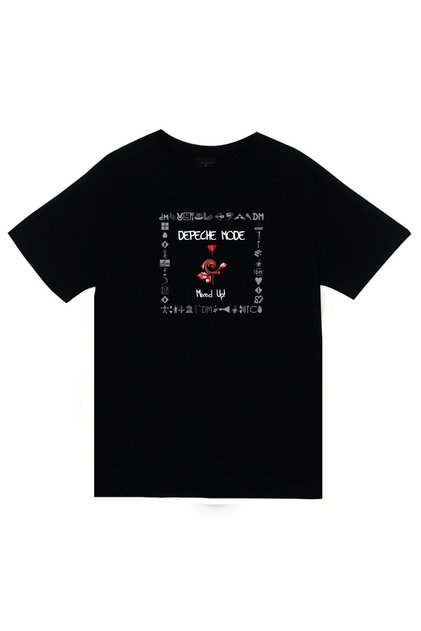Depeche Mode Printed Unisex 100% βαμβακερό μαύρο μπλουζάκι