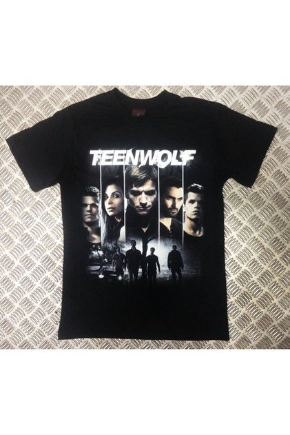 Teen Wolf Tv Series Printed Unisex 100% Cotton Black T-Shirt